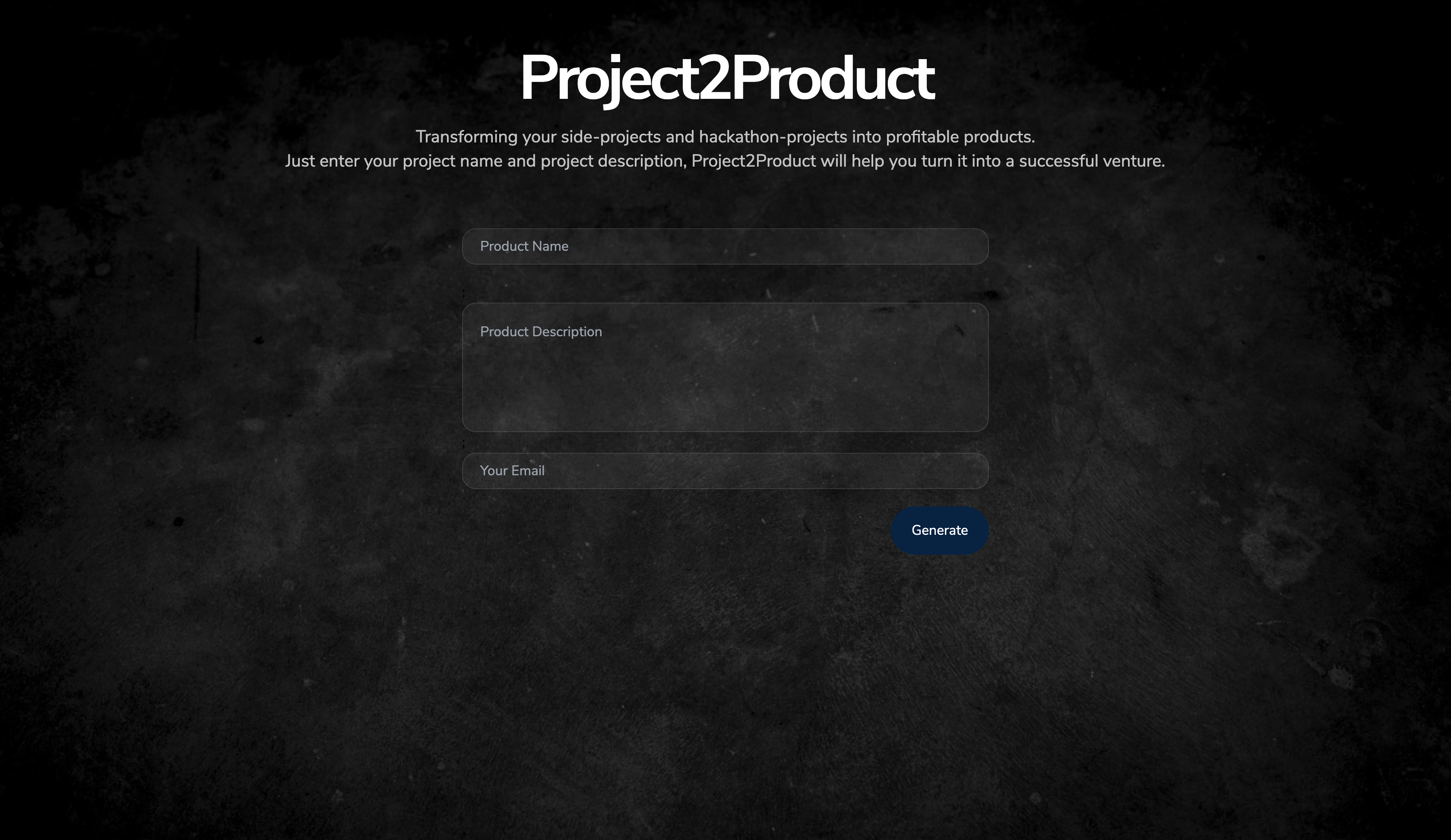 Project2Product